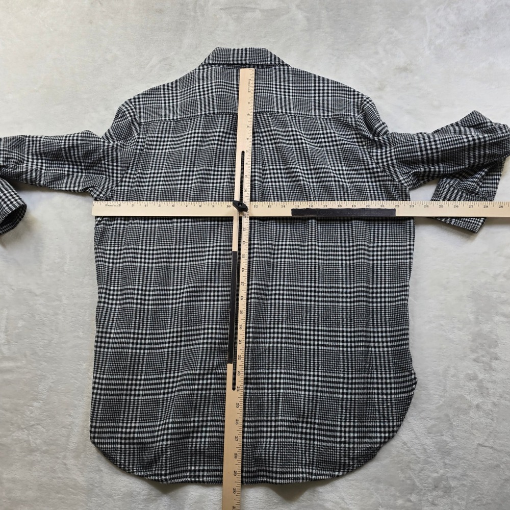 Gap Flannel Shirt Womens Small Black White Houndstooth Cotton Big Shirt NEW‎ - Picture 8 of 11